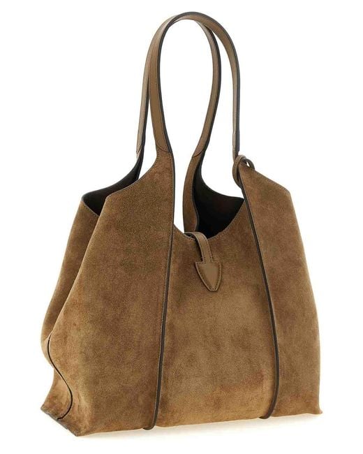 Tod's Brown Medium 'T Timeless' Shopping Bag