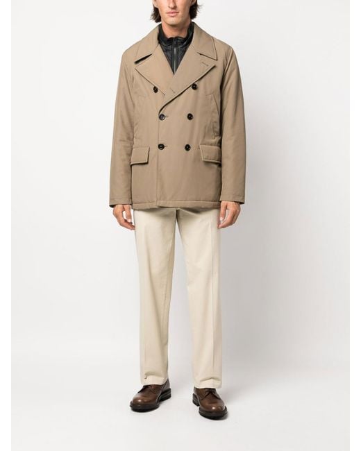 Fay Natural Padded Double-Breasted Jacket for men