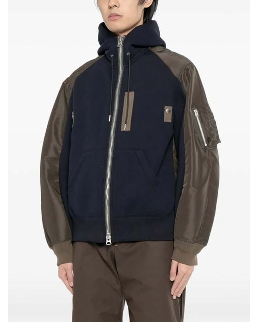 Sacai Black Sponge Sweat Hoodie for men