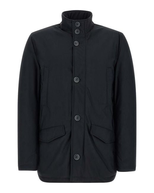 Herno Black High Neck Jacket for men