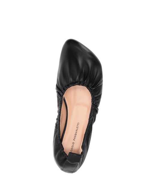 Niccolò Pasqualetti Black Obliqua Soft Ballerinas
