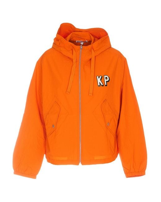 KENZO Zipped Hoodie in Orange Lyst UK