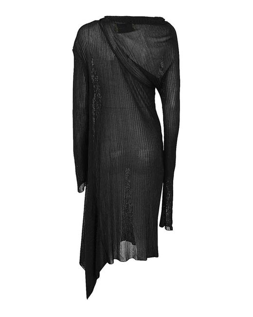 Marques'Almeida Black Draped Neck Dress