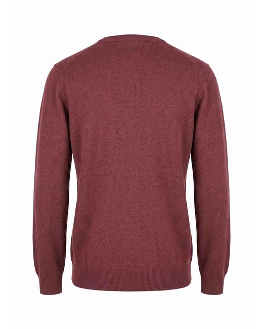 Brunello Cucinelli Red Cashmere Sweater for men