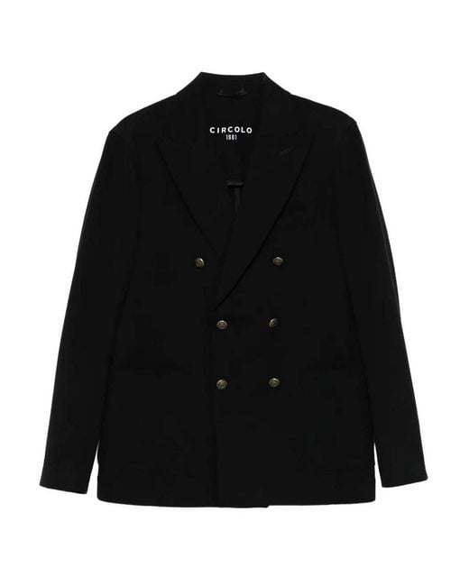 Circolo 1901 Black Double-Breasted Jacket for men