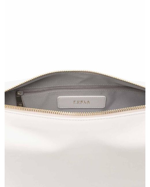 Furla White Medium Nuvola Shoulder Bag