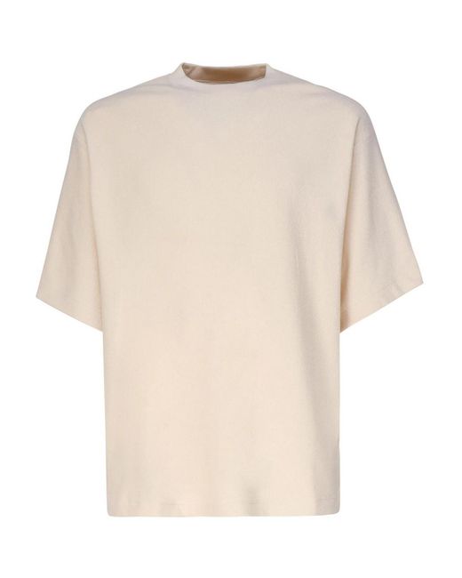 Burberry Natural Cotton Terry T-shirt for men