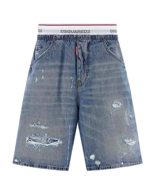 DSquared² Blue Surfer Bermuda Shorts for men