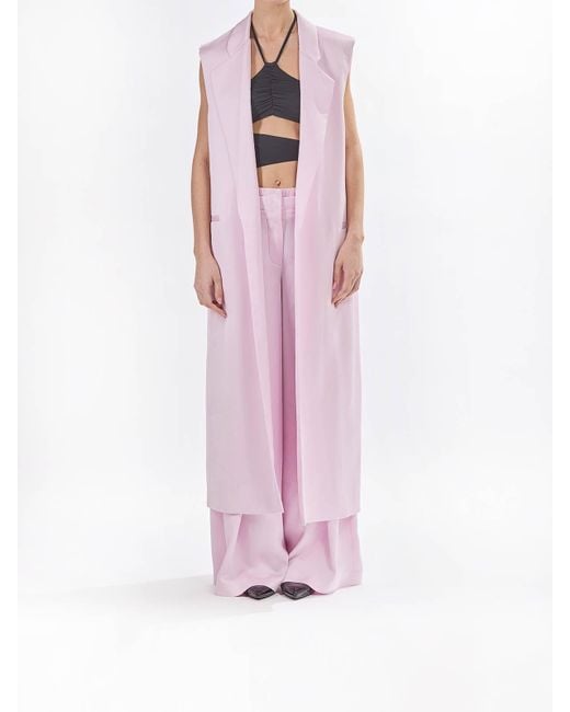 Genny Pink Pantalone Envers Satin