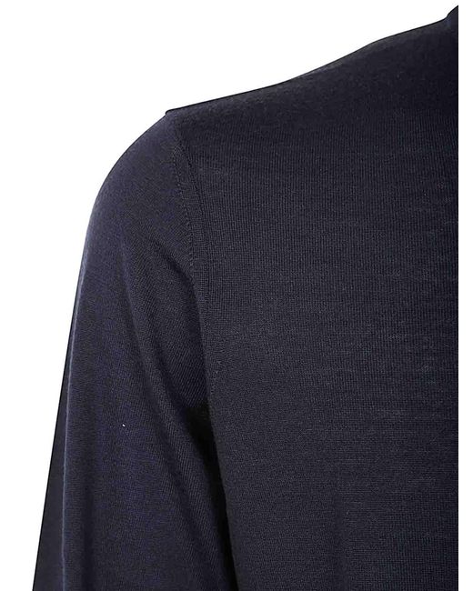 Drumohr Blue Turtleneck Sweather Modern for men