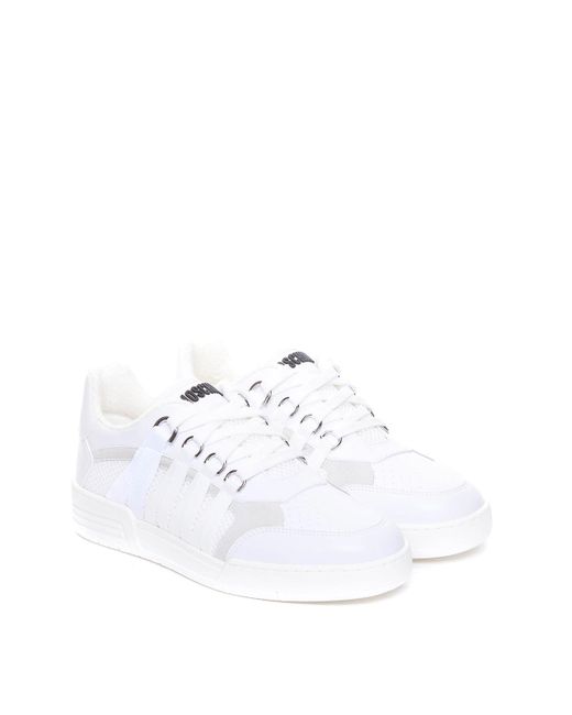 Moschino White Sneakers And Frontal Logo for men