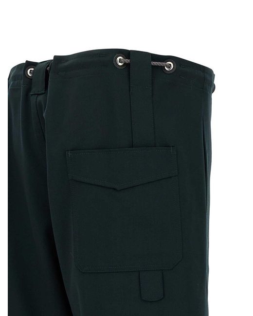 Kiko Kostadinov Black Virgin Wool Bermuda Shorts for men