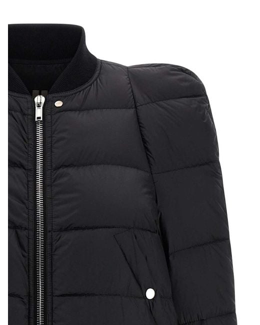 Rick Owens Black Duvet Flight Bomber Jacket