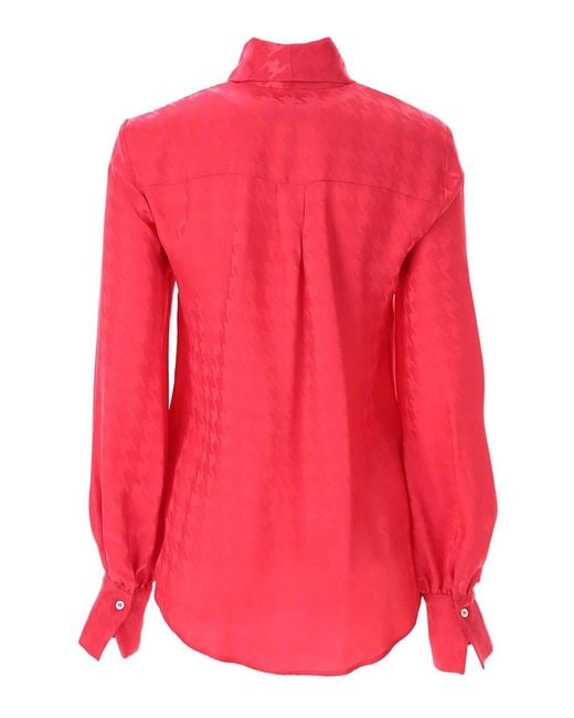MSGM Red Jacquard Shirt