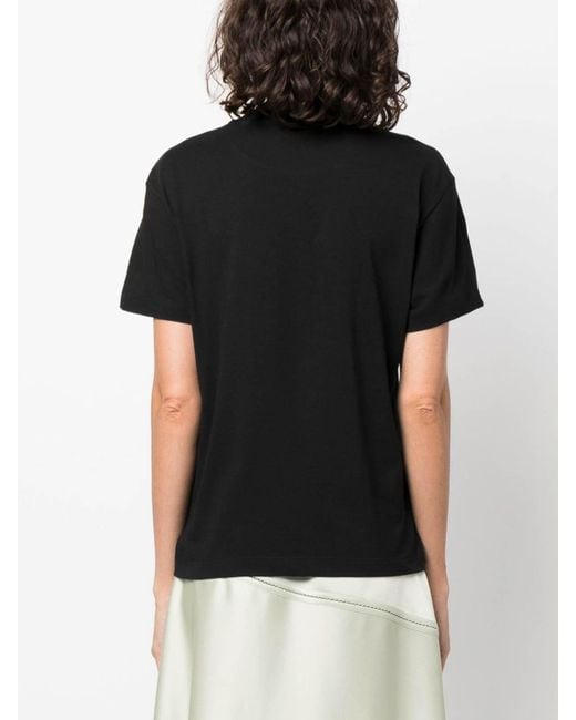 Jil Sander Black Logo-Patch T-Shirt