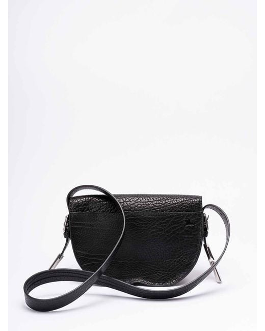 Burberry Black Small 'Chess' Leather Satchel Bag