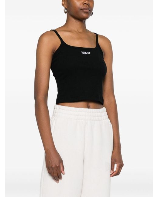 Versace Black Top With Logo
