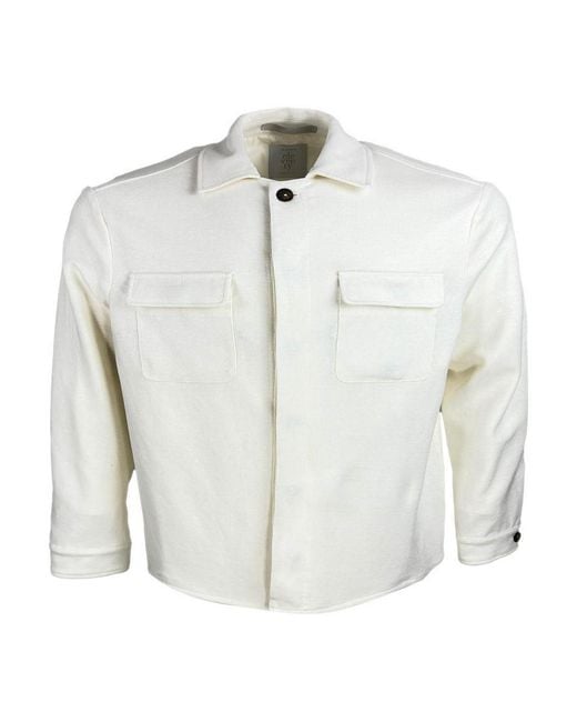 Eleventy White Jackets 40Co 40Li 20Ly for men