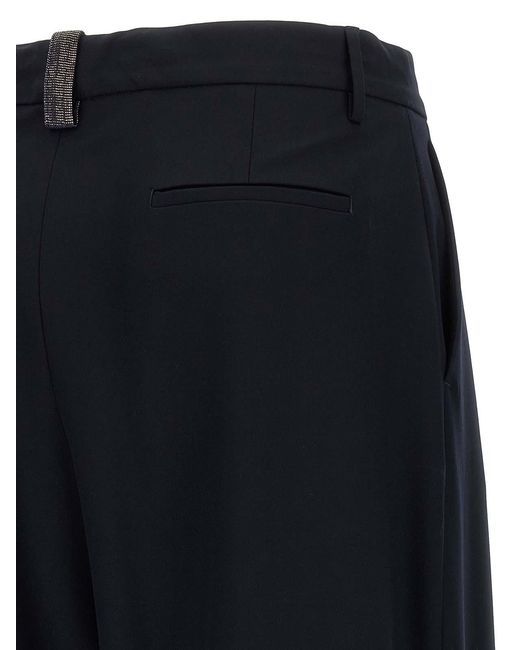 Fabiana Filippi Black Wide Range Of Trousers