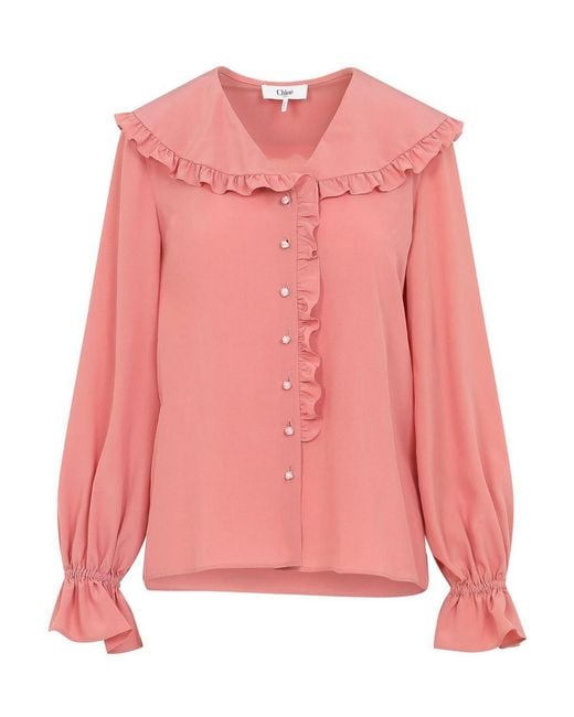 Chloé Pink Silk Blouse