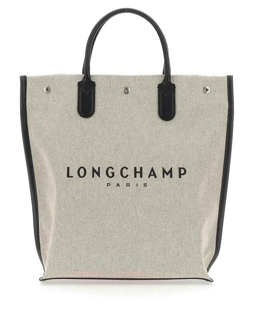 Longchamp Gray Essential Medium Shopping Bag