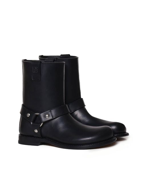 Loewe Black Smooth Leather Pull-On Boot