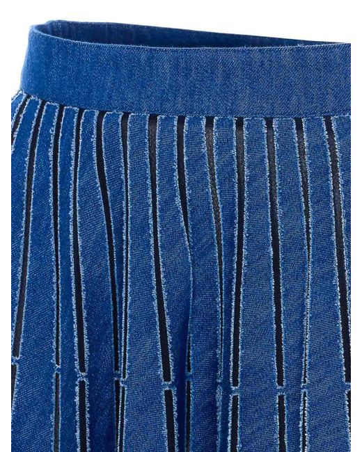 Twinset Blue Denim Skirt