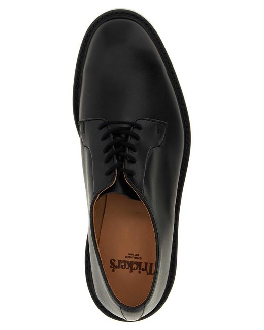 Tricker's Black Roberto Lace Up Shoes for men