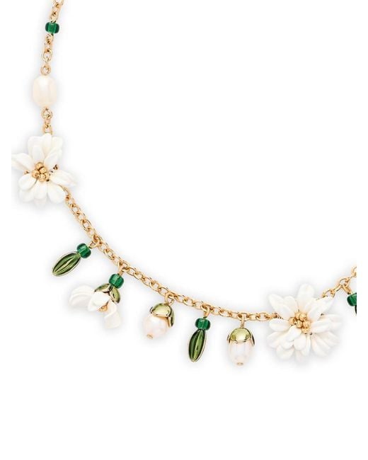 Marc Jacobs Natural The Rooted Daisy Necklace With Flowers