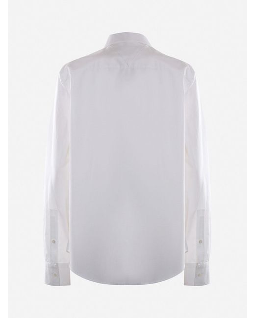 Bottega Veneta White Basic Shirt Made Of Cotton