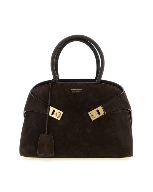 Ferragamo Black Hug Th S Handbag
