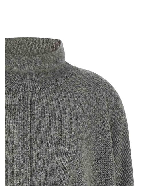 Alberta Ferretti Gray Central Stitching Sweater
