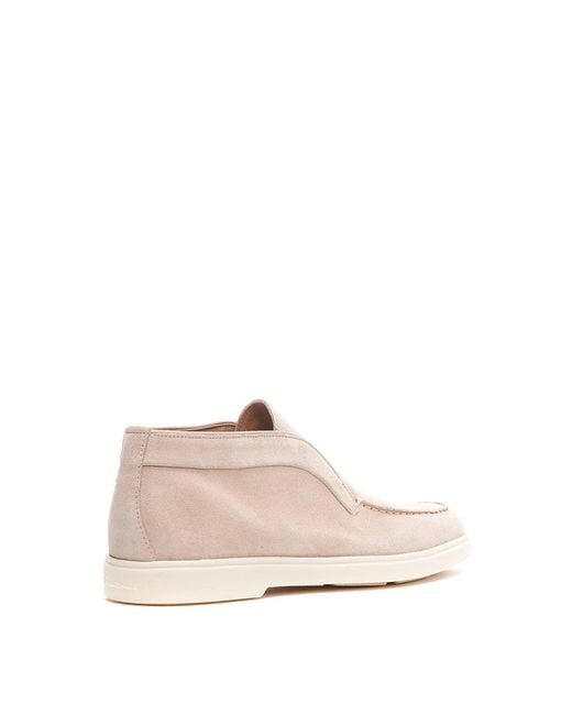 Santoni Pink Desert Ankle Boots