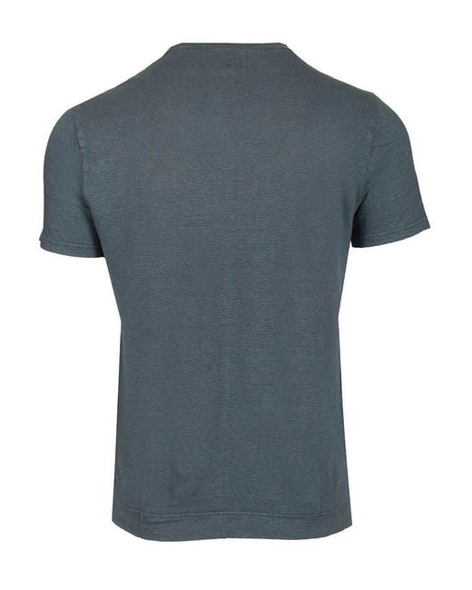 Fedeli Gray Crew Neck T-Shirt for men