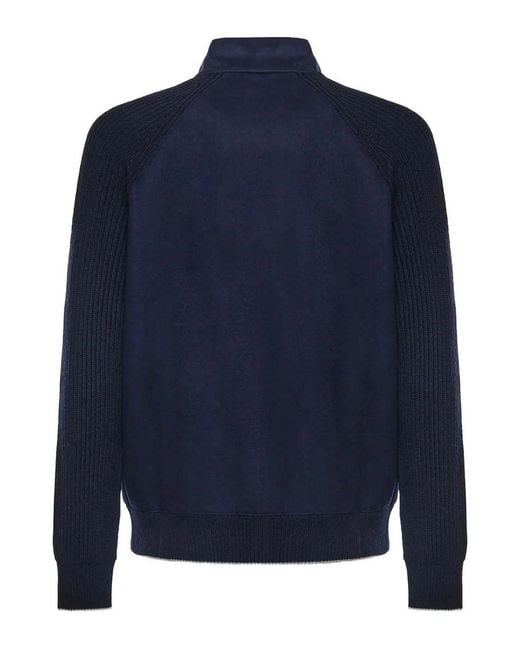 Eleventy Blue Full Zip Jacket Light for men