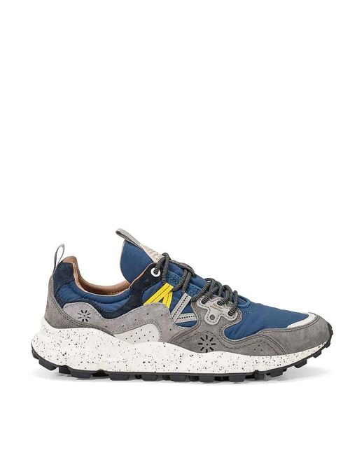 Flower Mountain Blue Panel Design Sneakers for men
