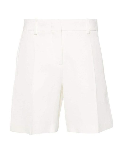 Ermanno Scervino White Linen Blend Shorts