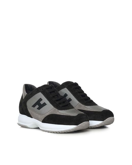 Hogan Black Sneakers Suede for men