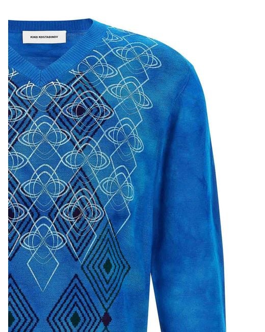 Kiko Kostadinov Blue Hatha Sweater for men