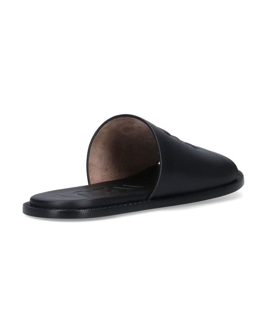 Loewe Black Slide Sandals for men