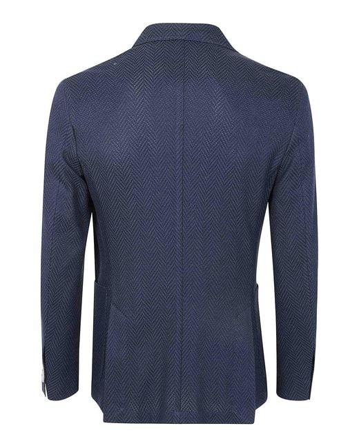 Barba Napoli Blue Dynamic Stretch Jacket for men