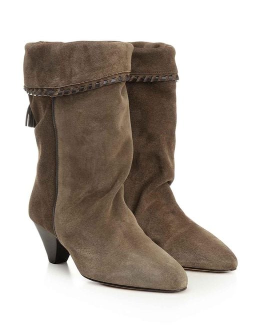 Isabel Marant Brown Draped Boots