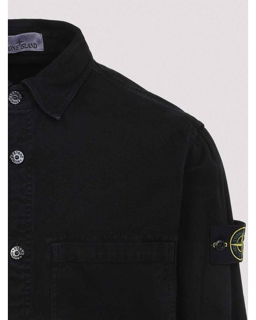 Stone Island Blue Cotton Shirt for men