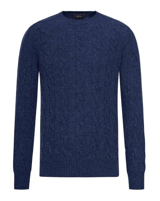 Nome Blue Wool Sweater for men