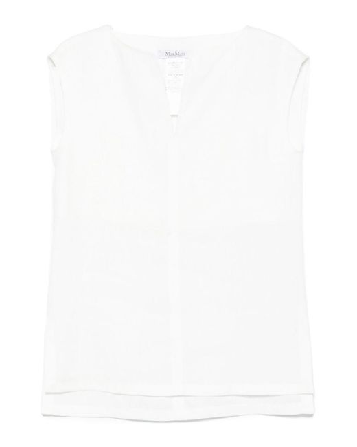 Max Mara White Colimbo Top