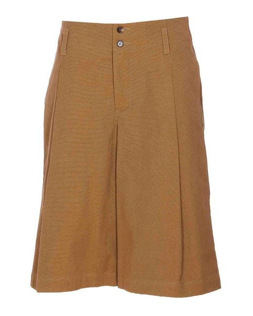 Chloé Brown Bermuda Wide Leg And High Waist