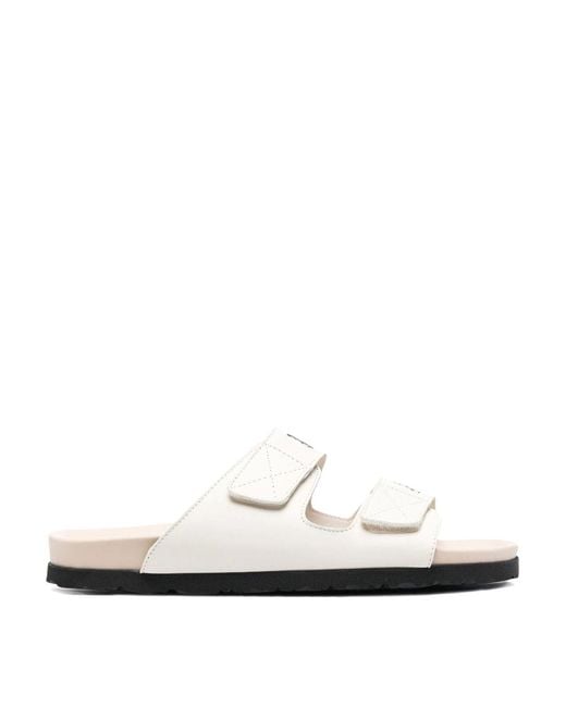 Palm Angels White Logo Sandals for men
