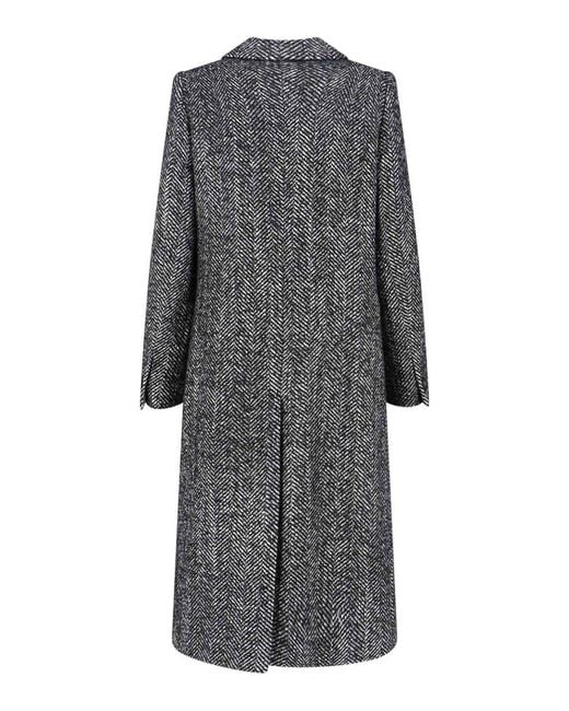 Tagliatore Gray Double-Breasted Coat