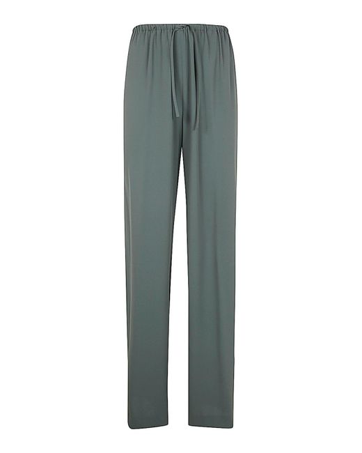 Dries Van Noten Green Drawstring Straight-Leg Trousers