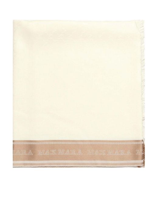 Max Mara Natural Cashmere Silk And Wool Stole